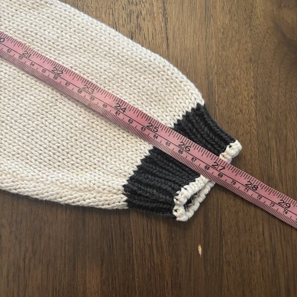 Beldoch Popper V-Neck Sweater Large Cream Whimsical Floral Cottage Granny Core - Picture 9 of 9